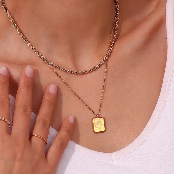 18K Gold Plated Rope Chain Necklace*3mm Rope Chain*Unisex Necklace*Men Necklace - Picture 6 of 6